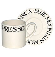 Black Toast Espresso Cup & Saucer