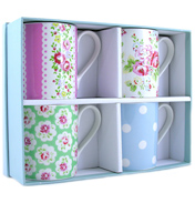 Cath Kidston Spray Flower Larch Tea Mugs Gift Set